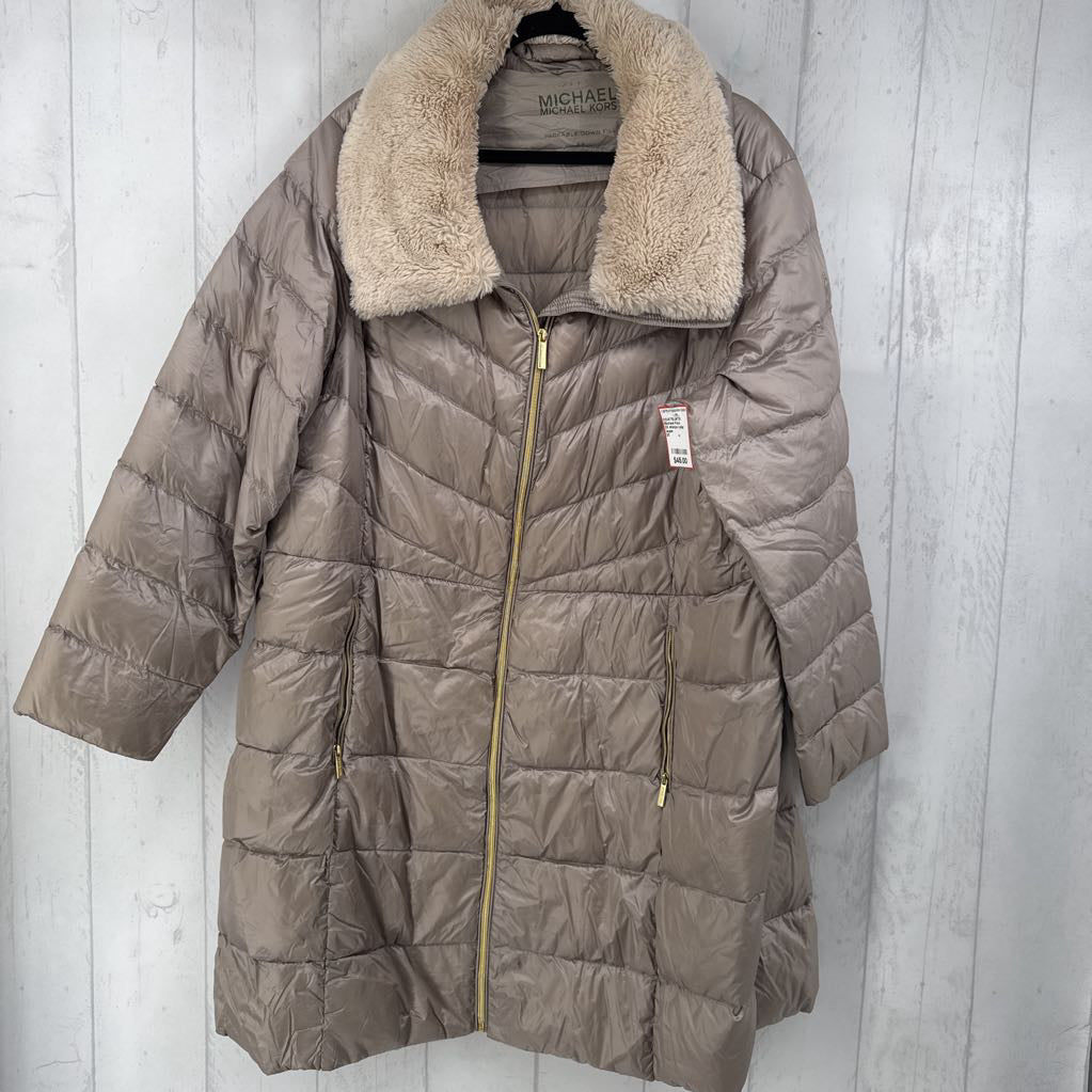 2X sherpa collar puffer coat