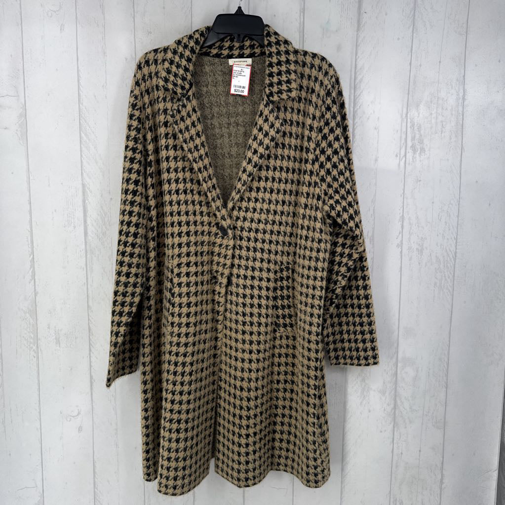 XL houndstooth knit jacket