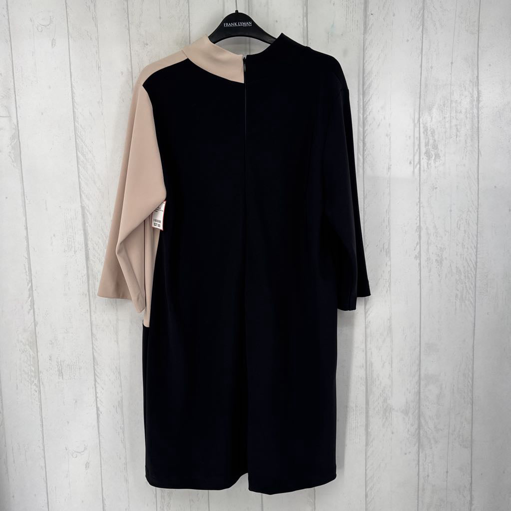 L colorblock 3/4 slv dress