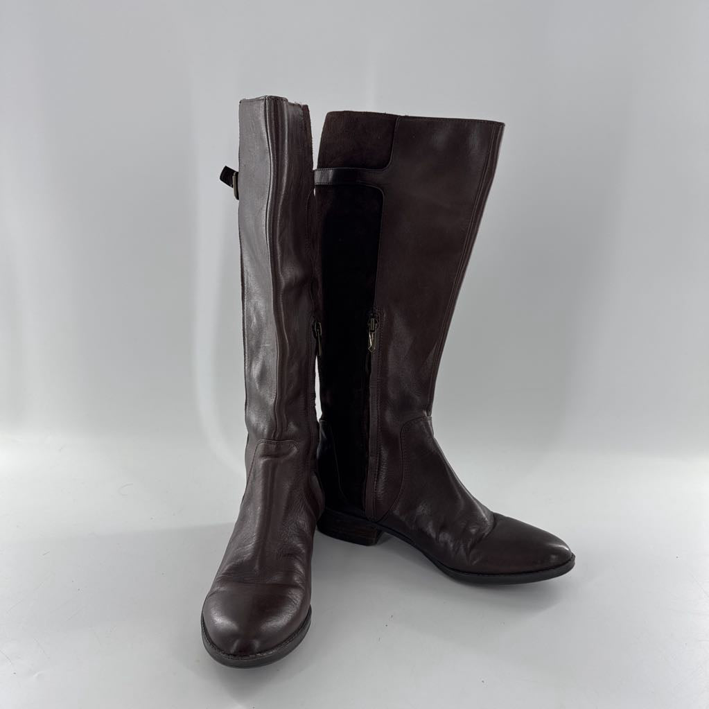 8 suede & leather tall boot
