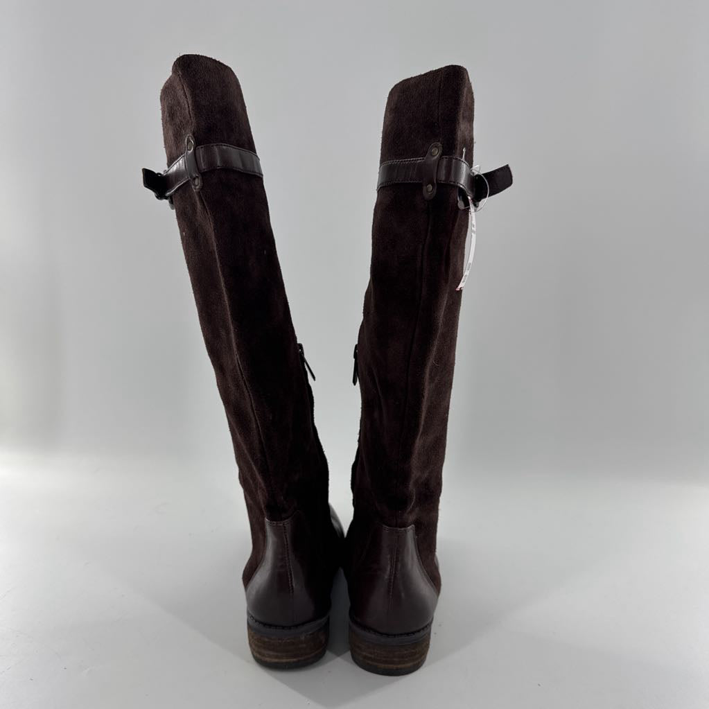 8 suede & leather tall boot