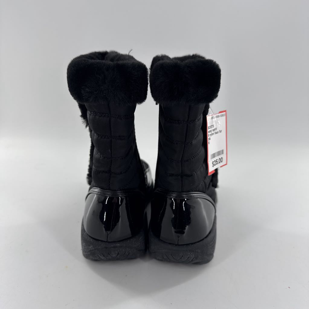 6 nylon faux fur lined boot