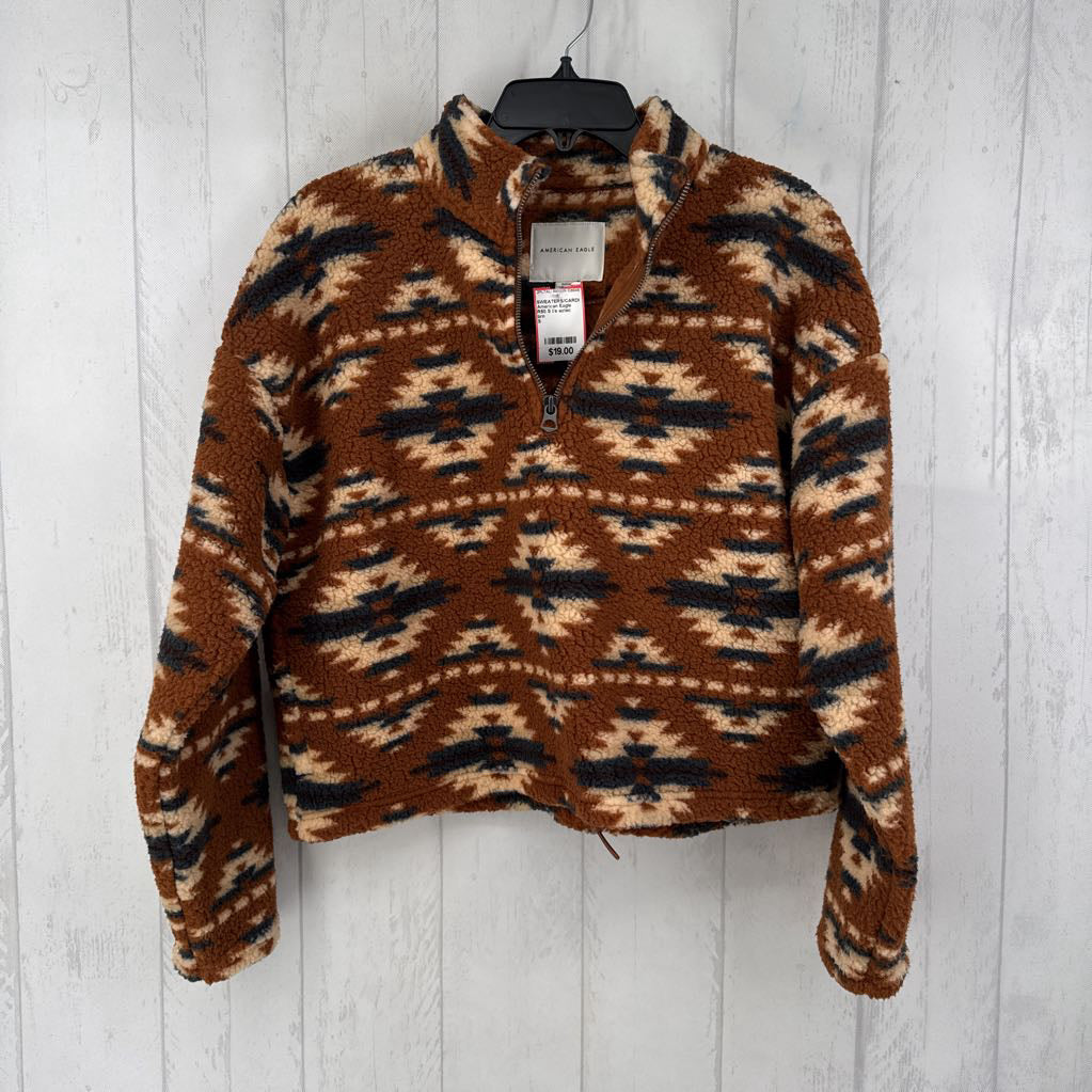 R50 S l/s aztec quarter zip sherpa pullover