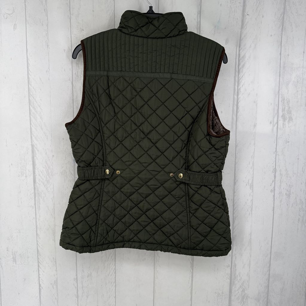M quilted faux fur vest