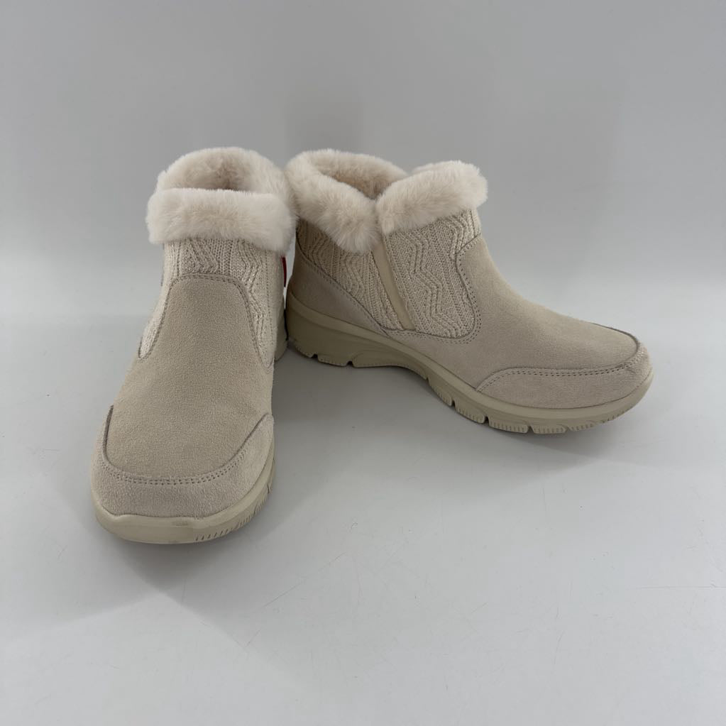 8 faux fur trim ankle boot