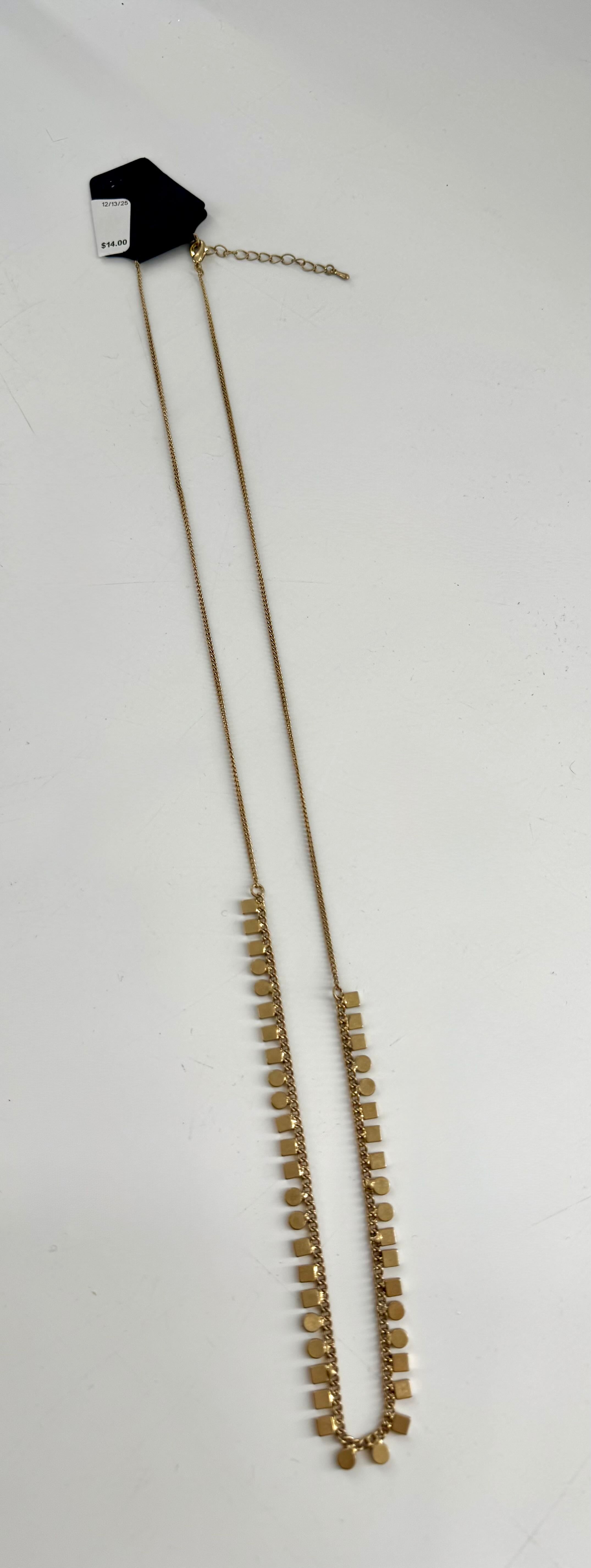 16" gold tone necklace