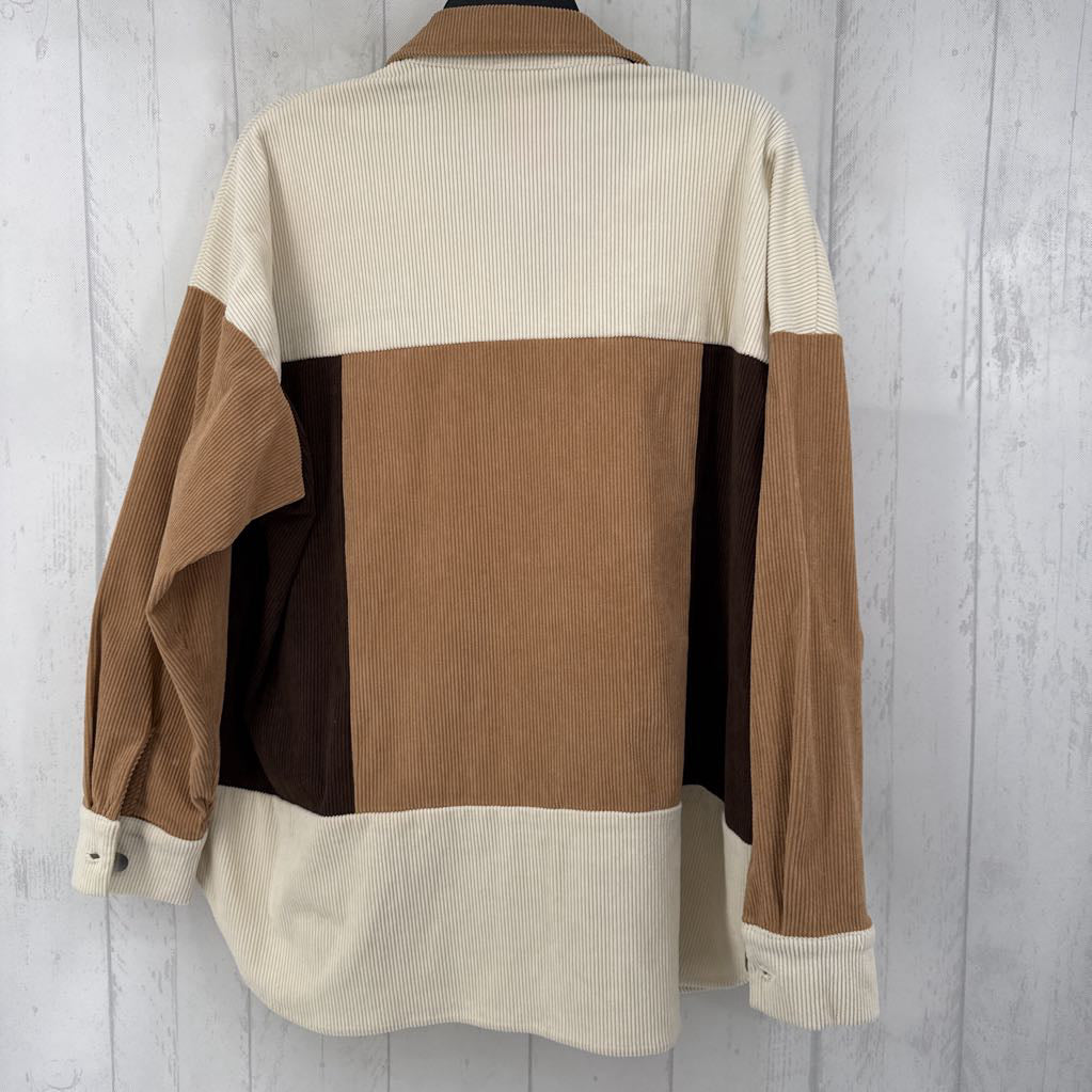 L corduroy l/s shacket