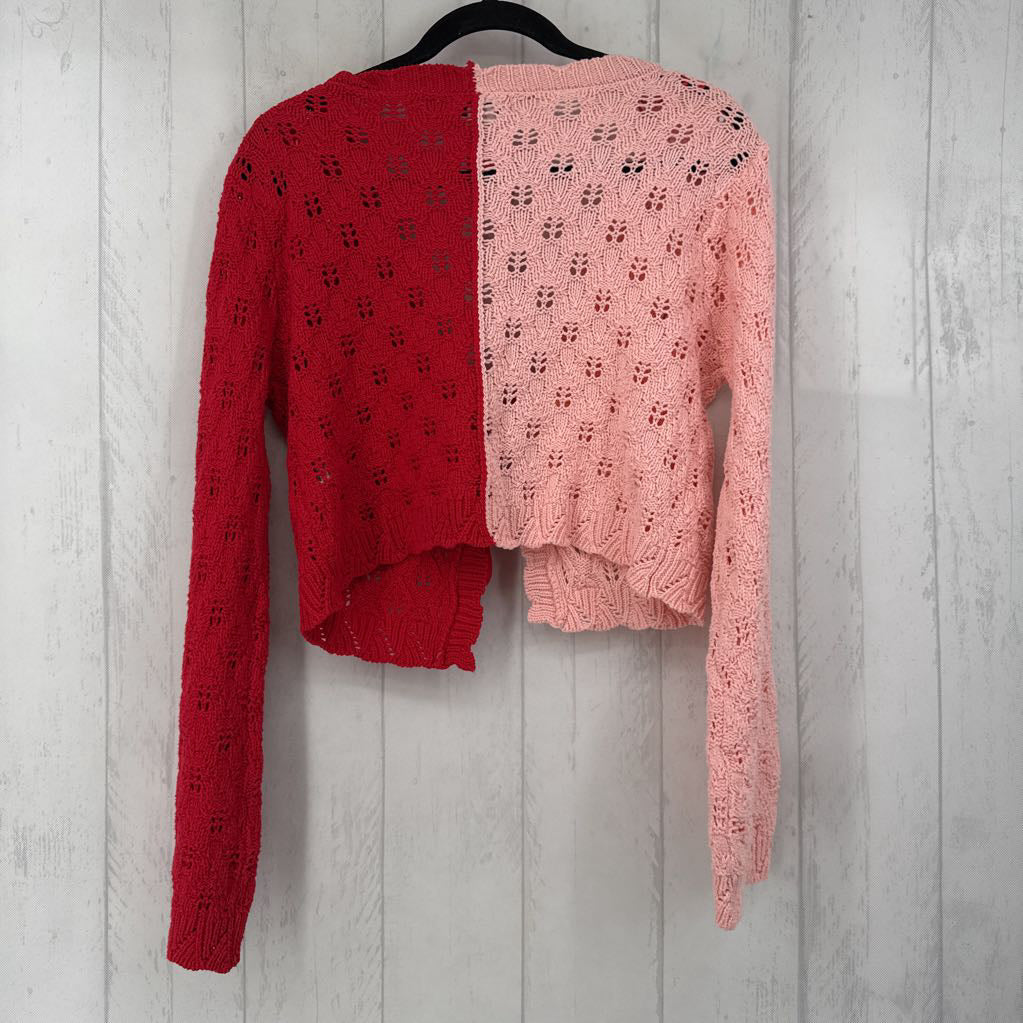 Color Block Double Tie-Front Cardigan