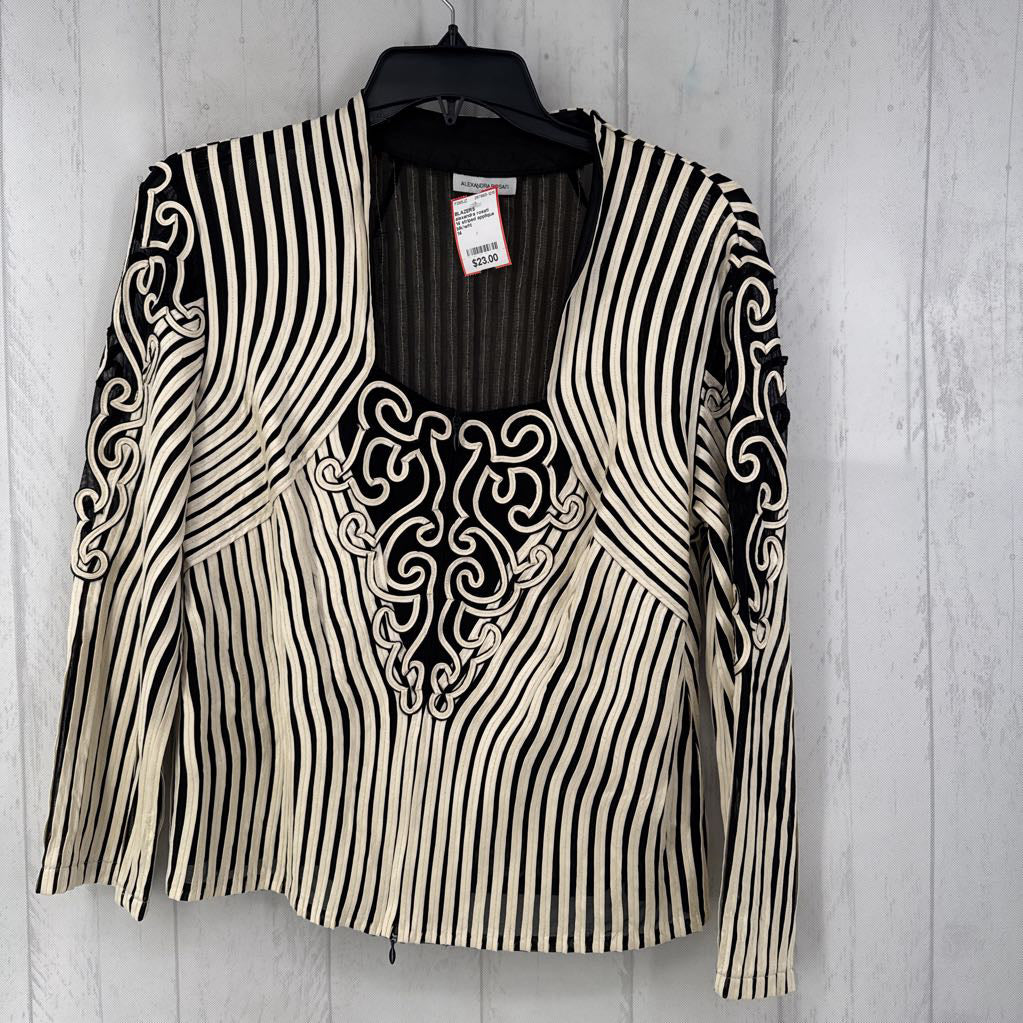 14 striped applique jacket