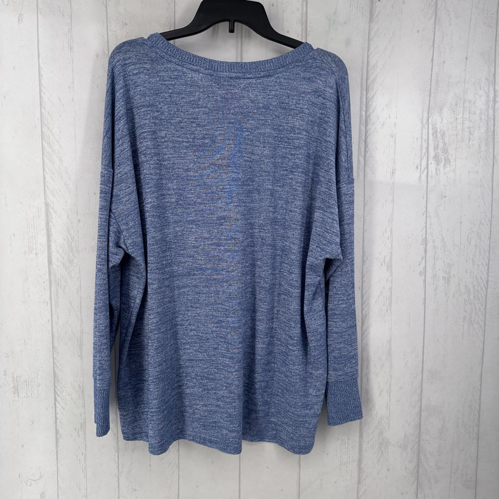XL marled scoop neck l/s top