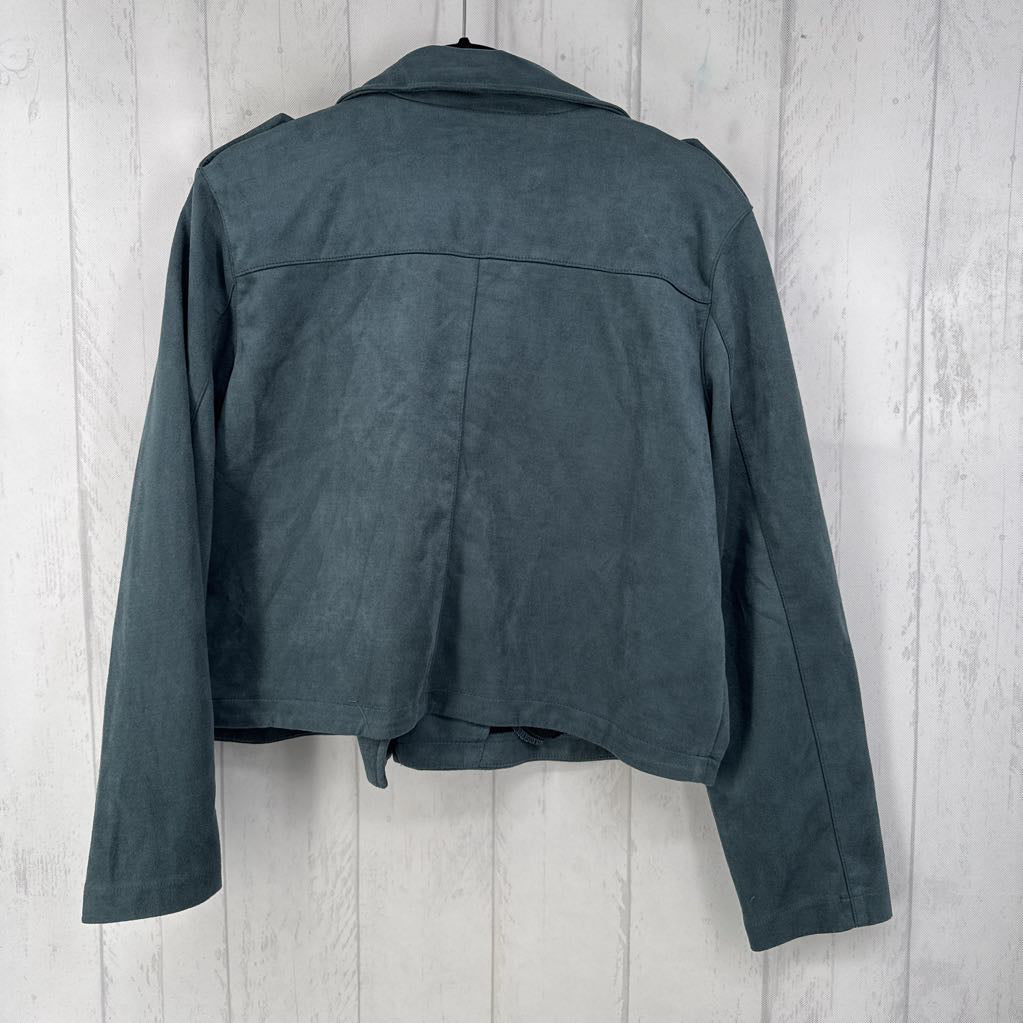 XXL faux suede moto jacket