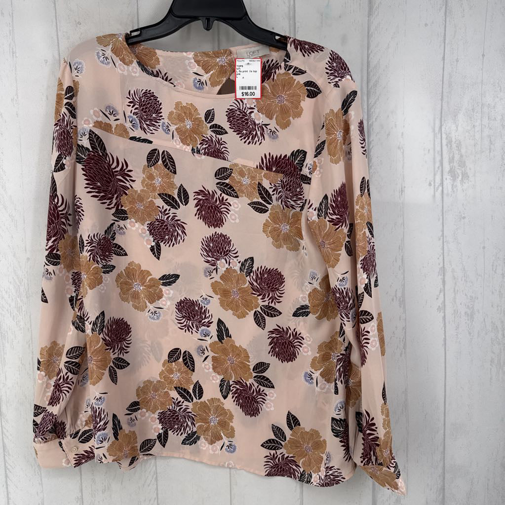 L flo print l/s top