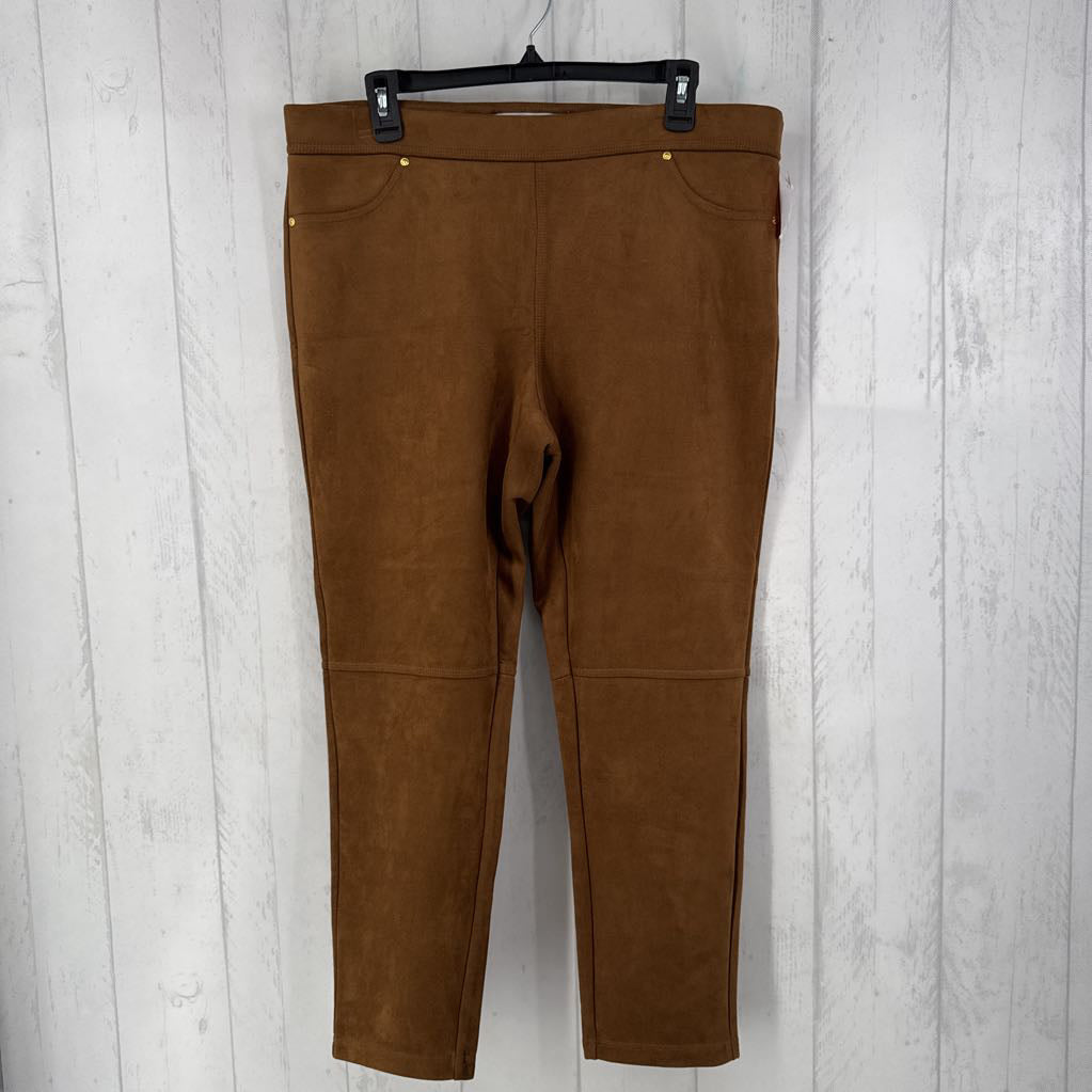 L pull-on faux suede pant