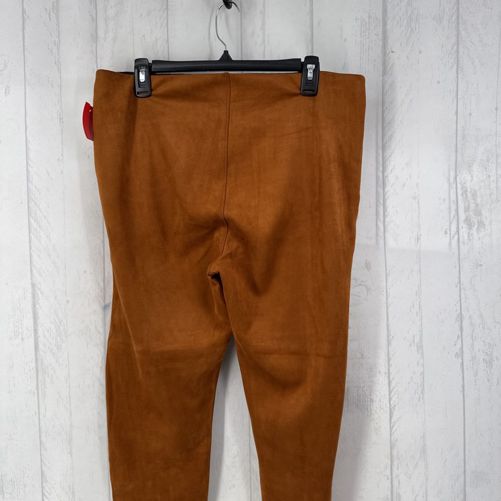 XL pull-on faux suede pant