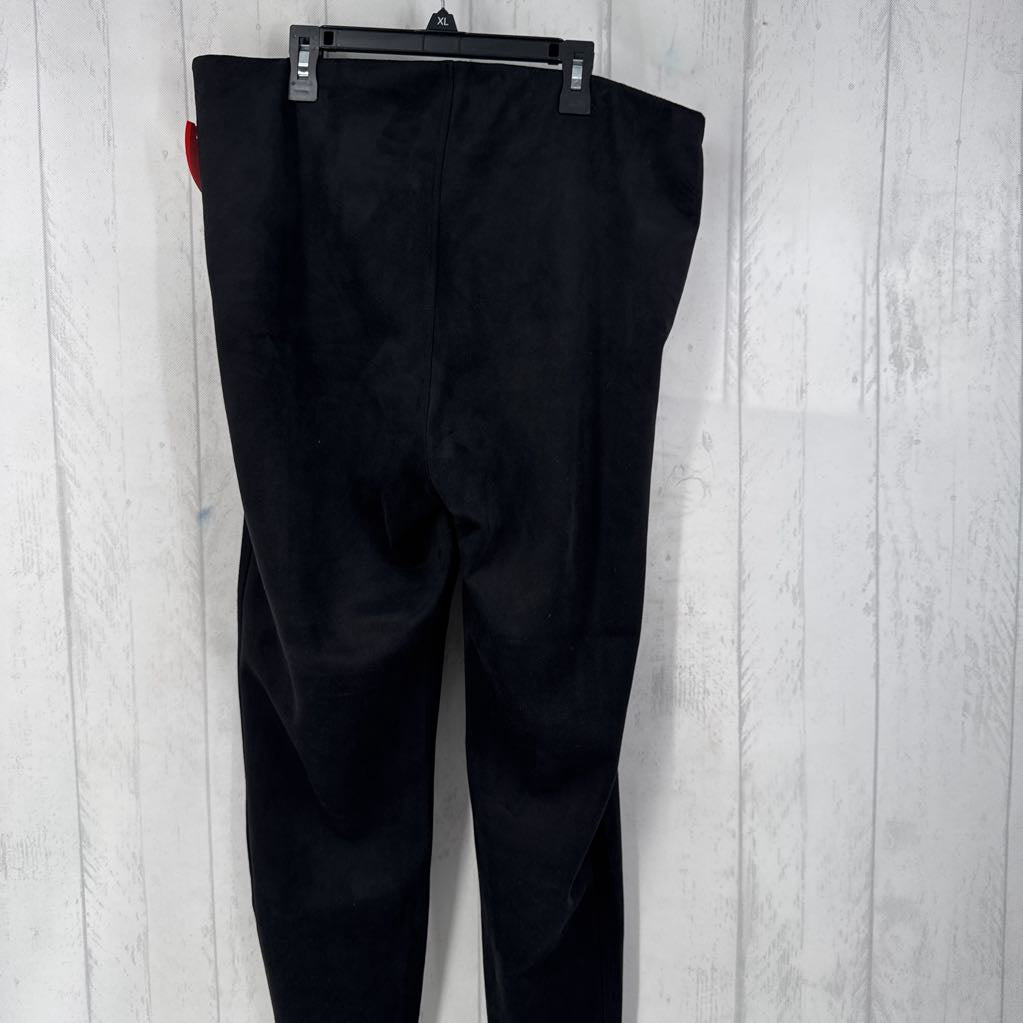XL pull-on faux suede pant