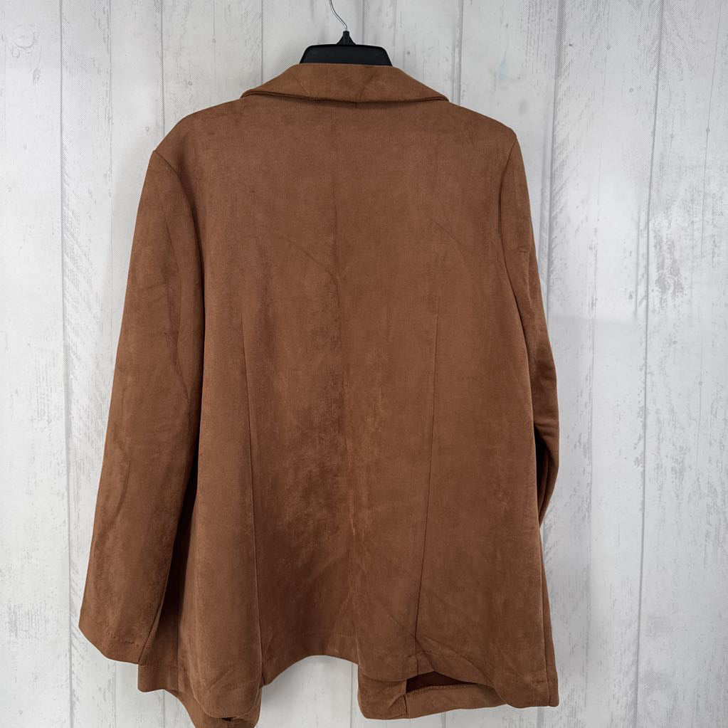 XL faux suede blazer