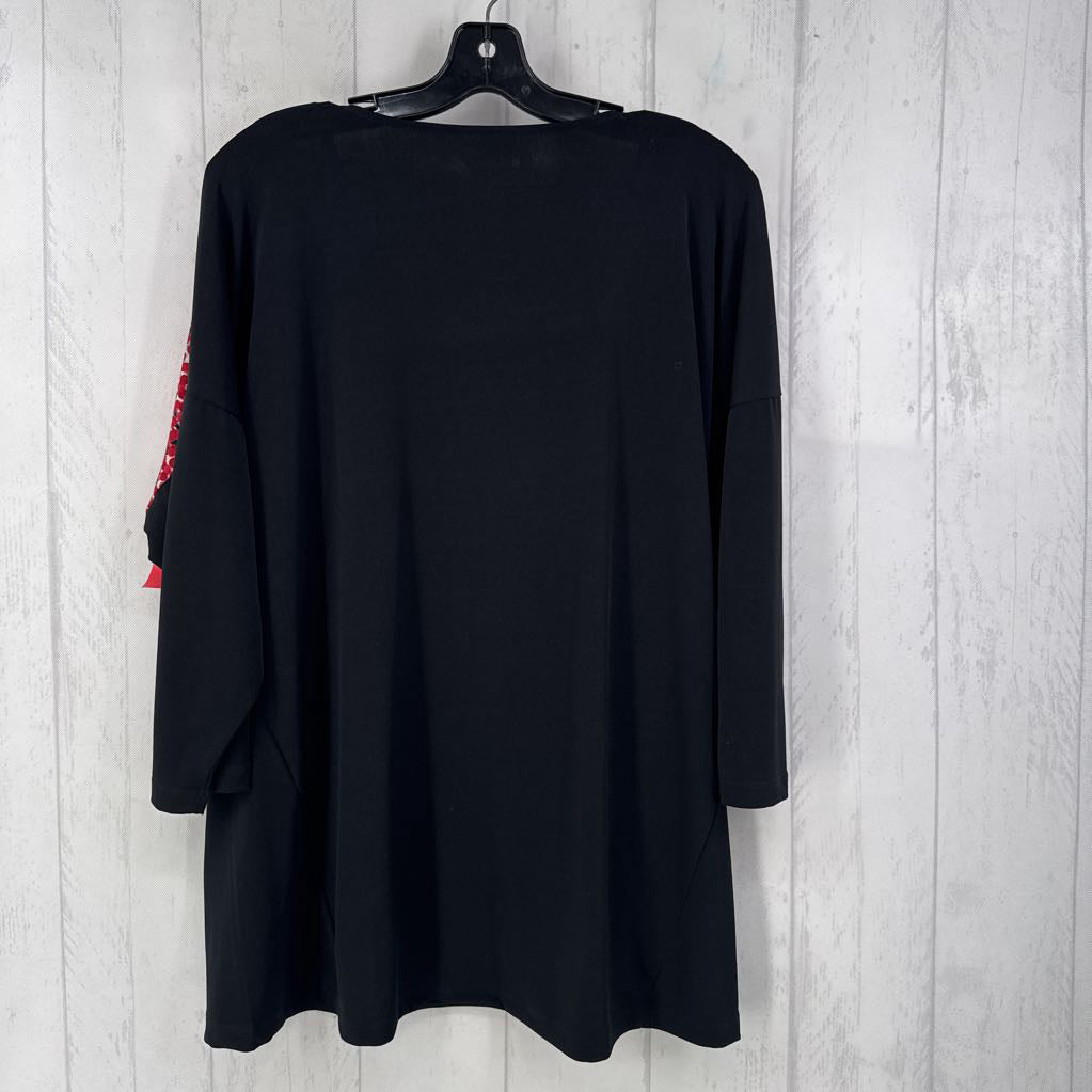 XL 3/4 slv print front top