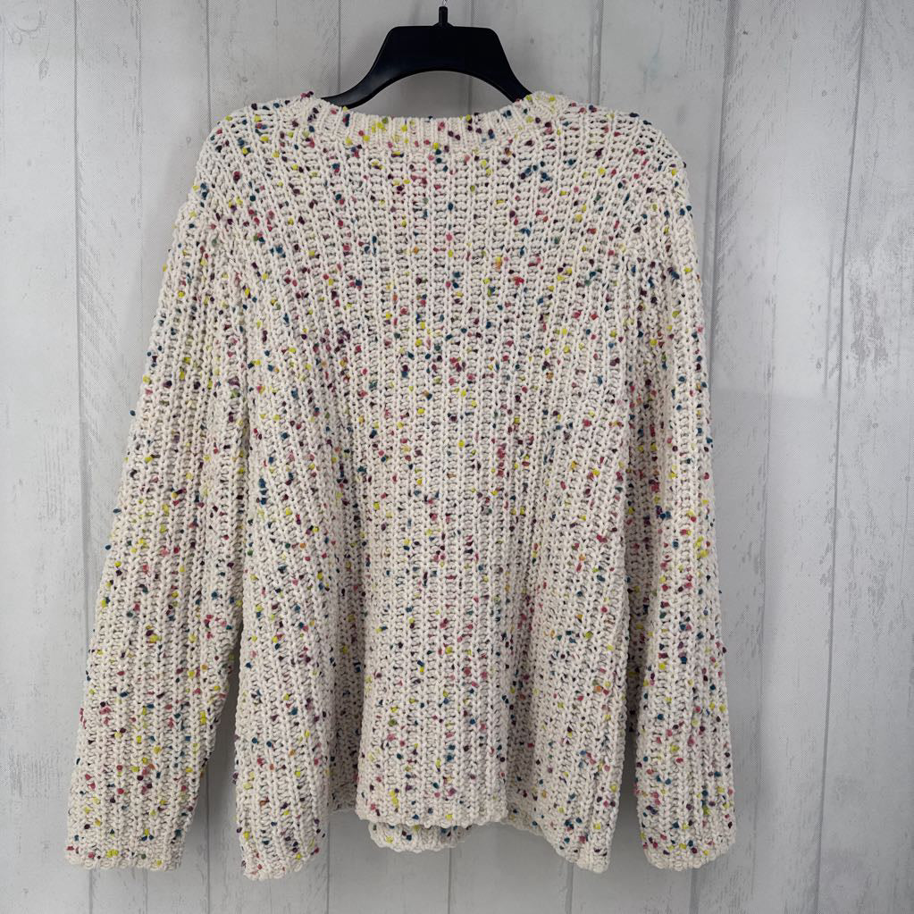 L confetti knit sweater