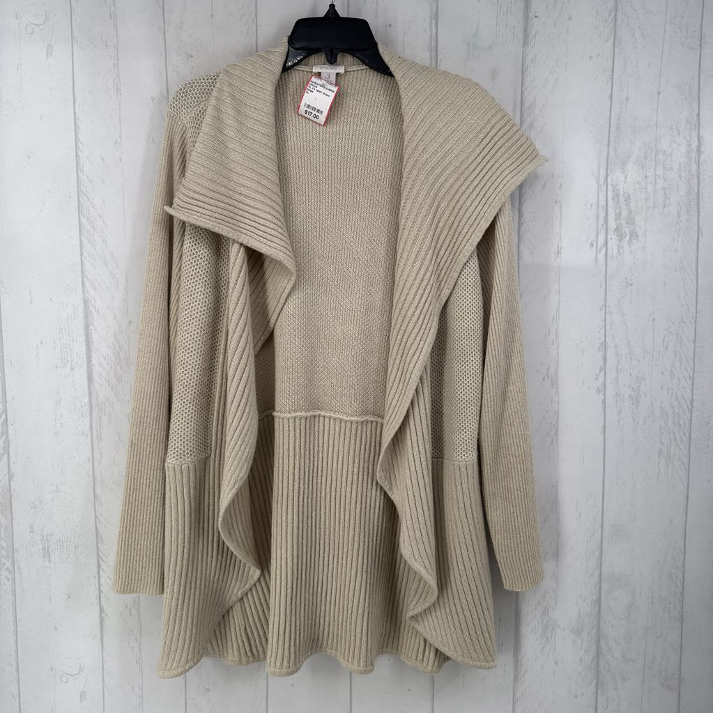 XL l/s open drape cardigan