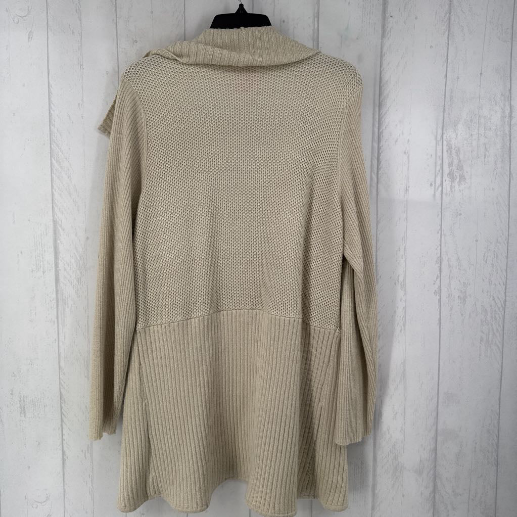 XL l/s open drape cardigan