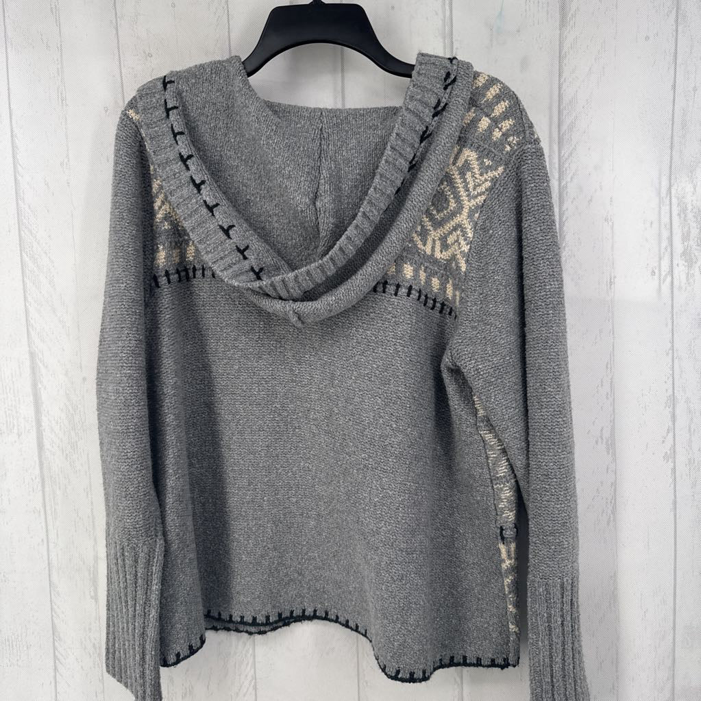 M button down cardi w/ hood