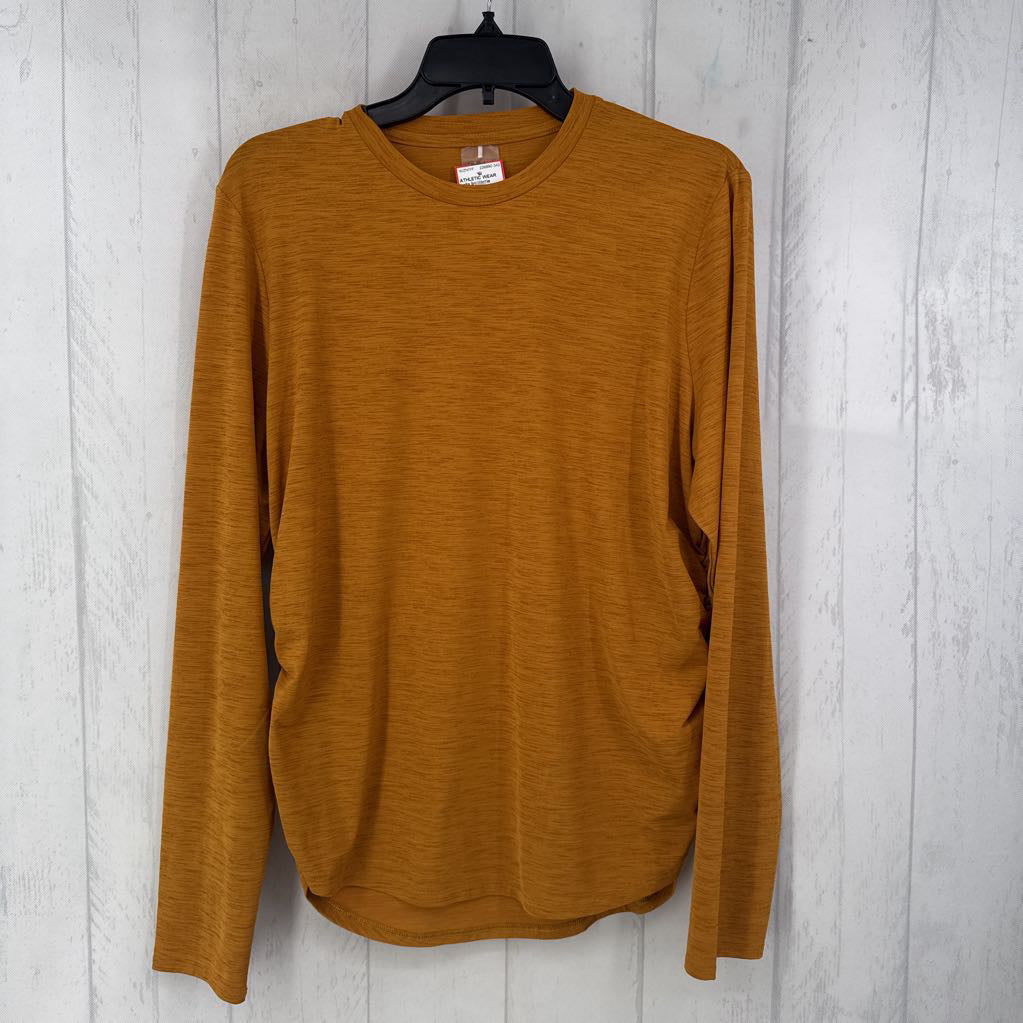 XL marled ruched sides l/s tee