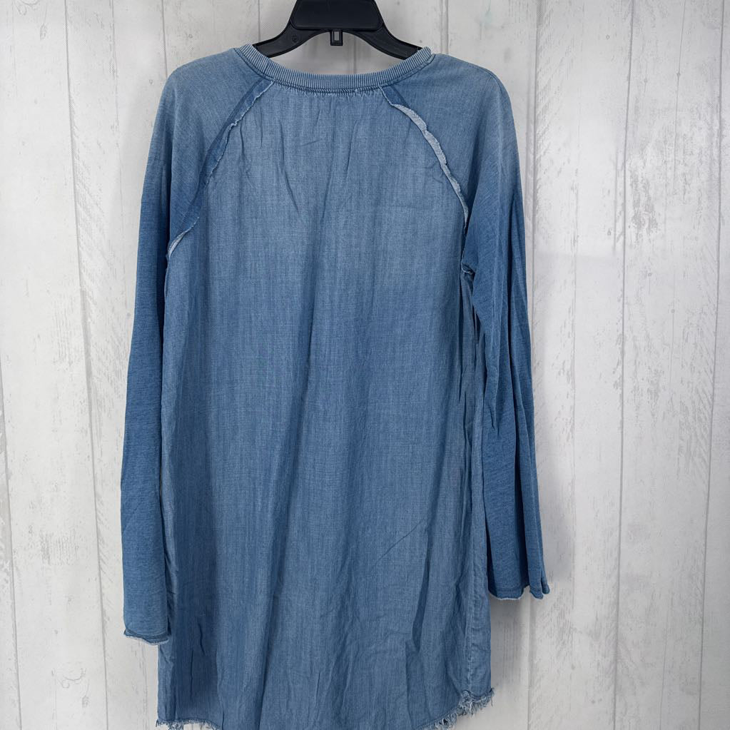 L denim l/s dress