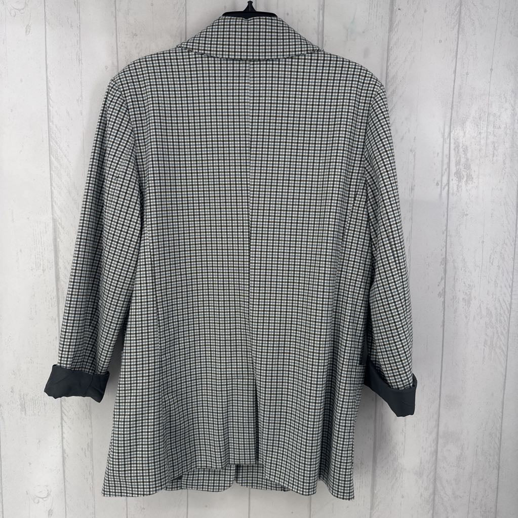 L plaid blazer