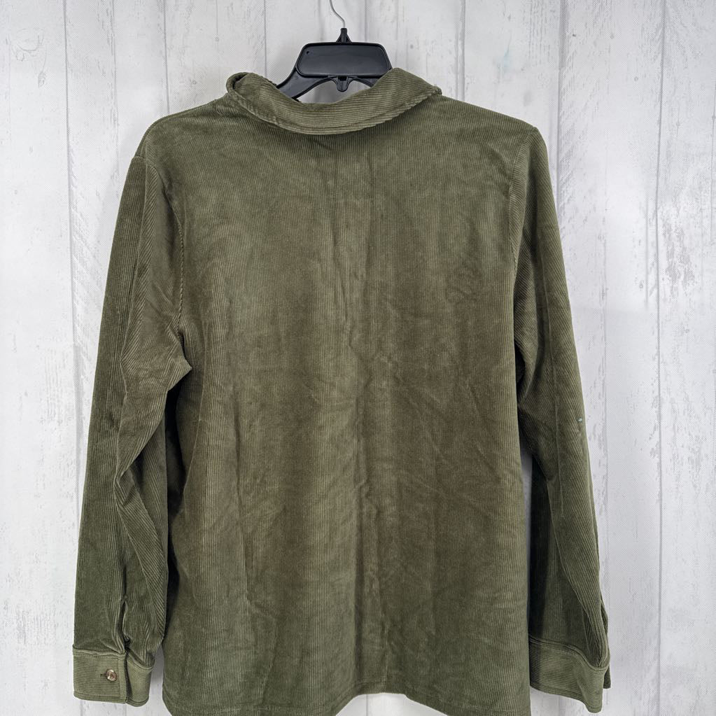 XL l/s ribbed button shirt