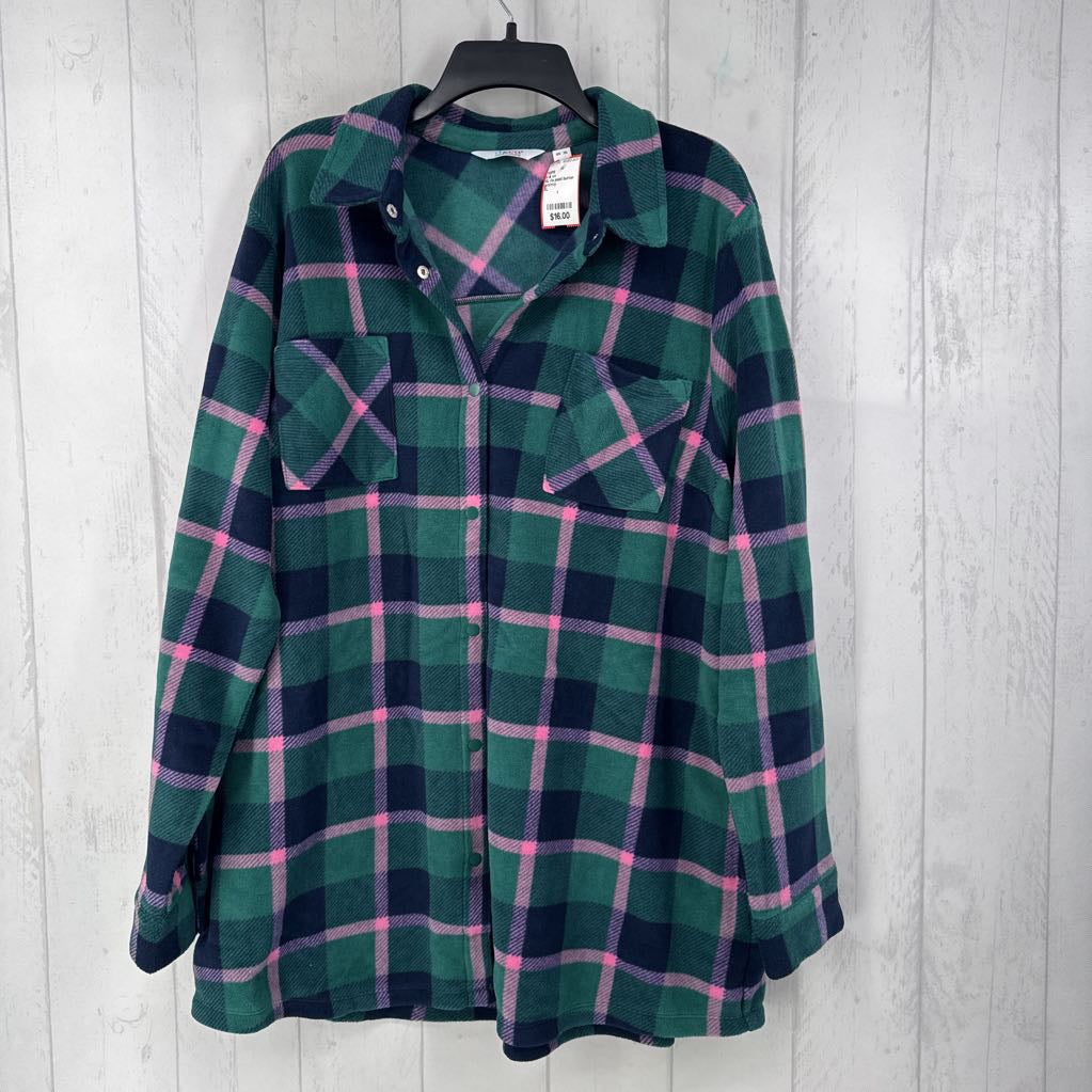 XL l/s plaid button shirt
