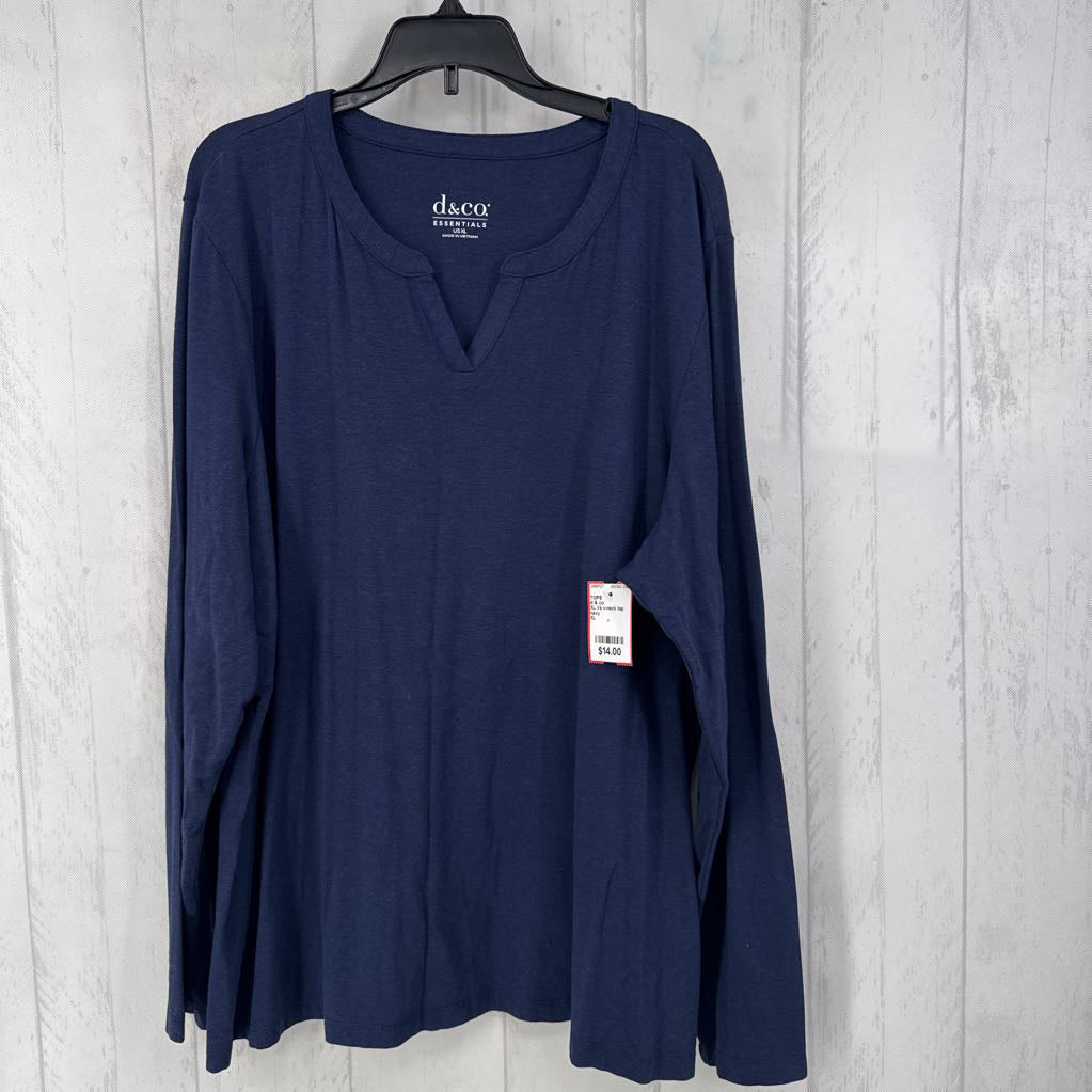 XL l/s v-neck top
