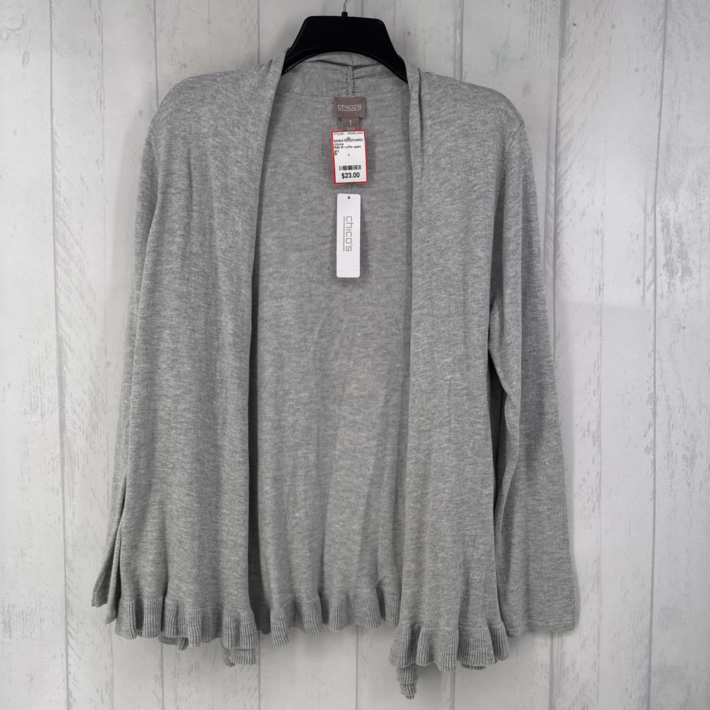 R60 M ruffle open cardigan