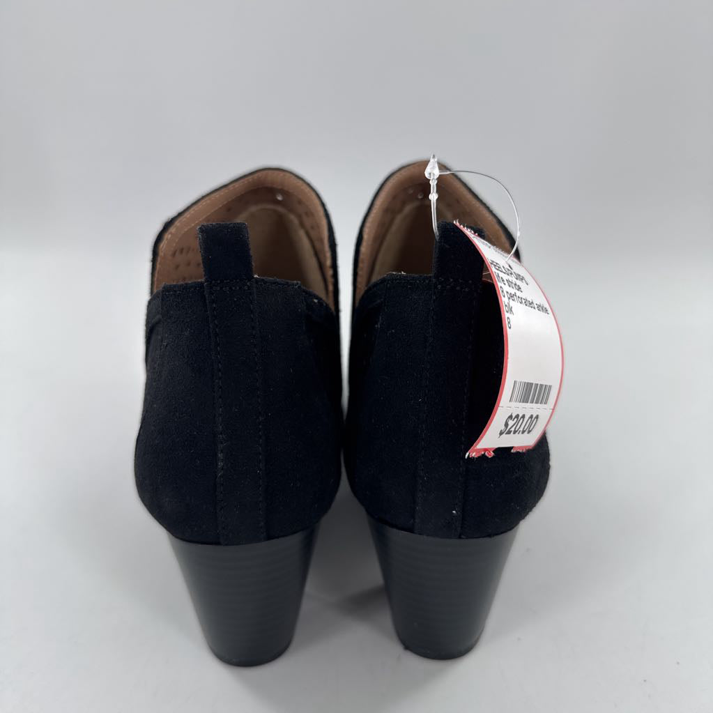8 perforated ankle bootie