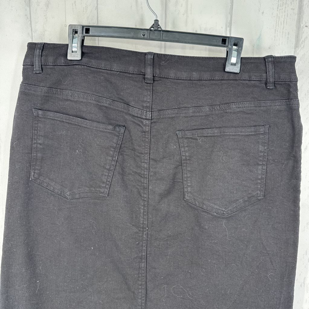 16w long denim skirt