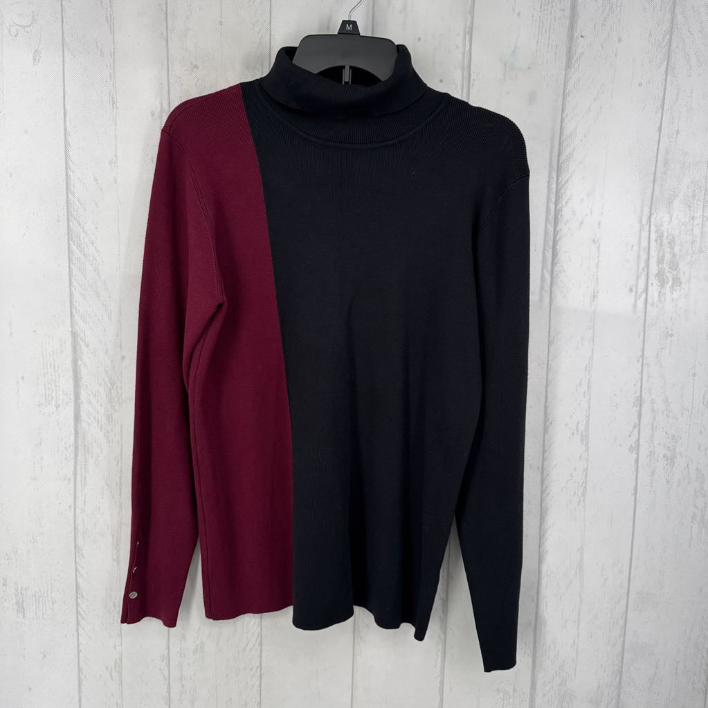 R68 L colorblock t-neck sweater