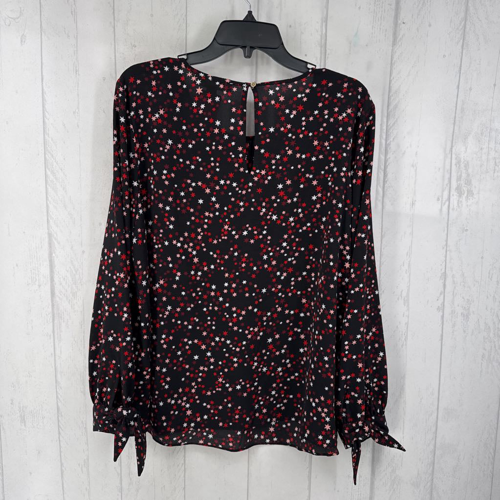 XL star print l/s top