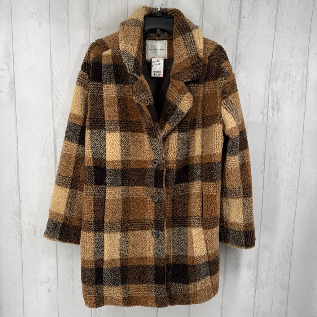M sherpa plaid jacket