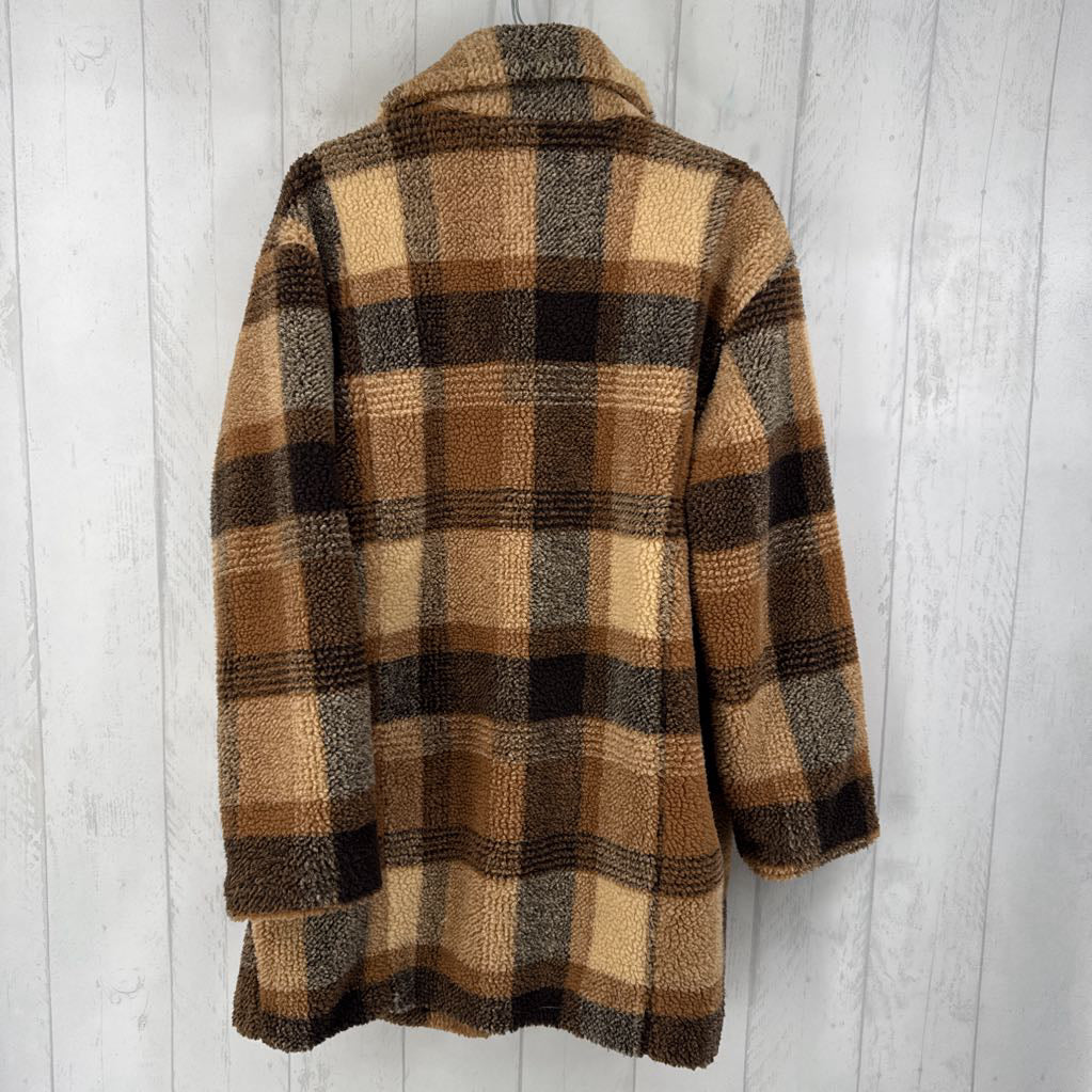 M sherpa plaid jacket