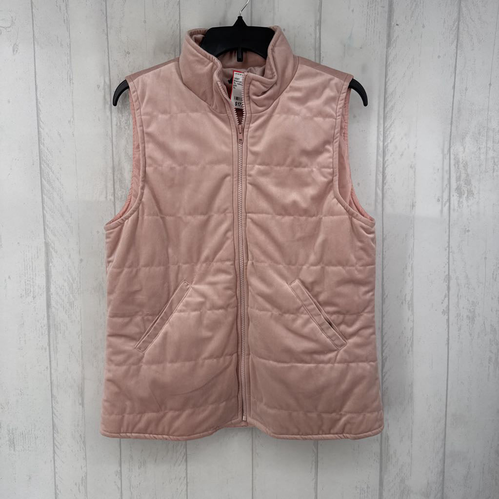 XL velour quilted vest