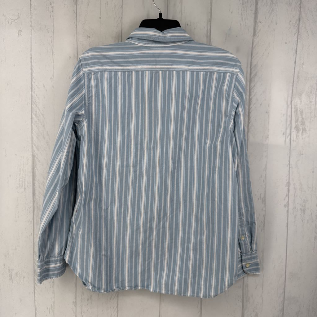 L striped button down l/s top