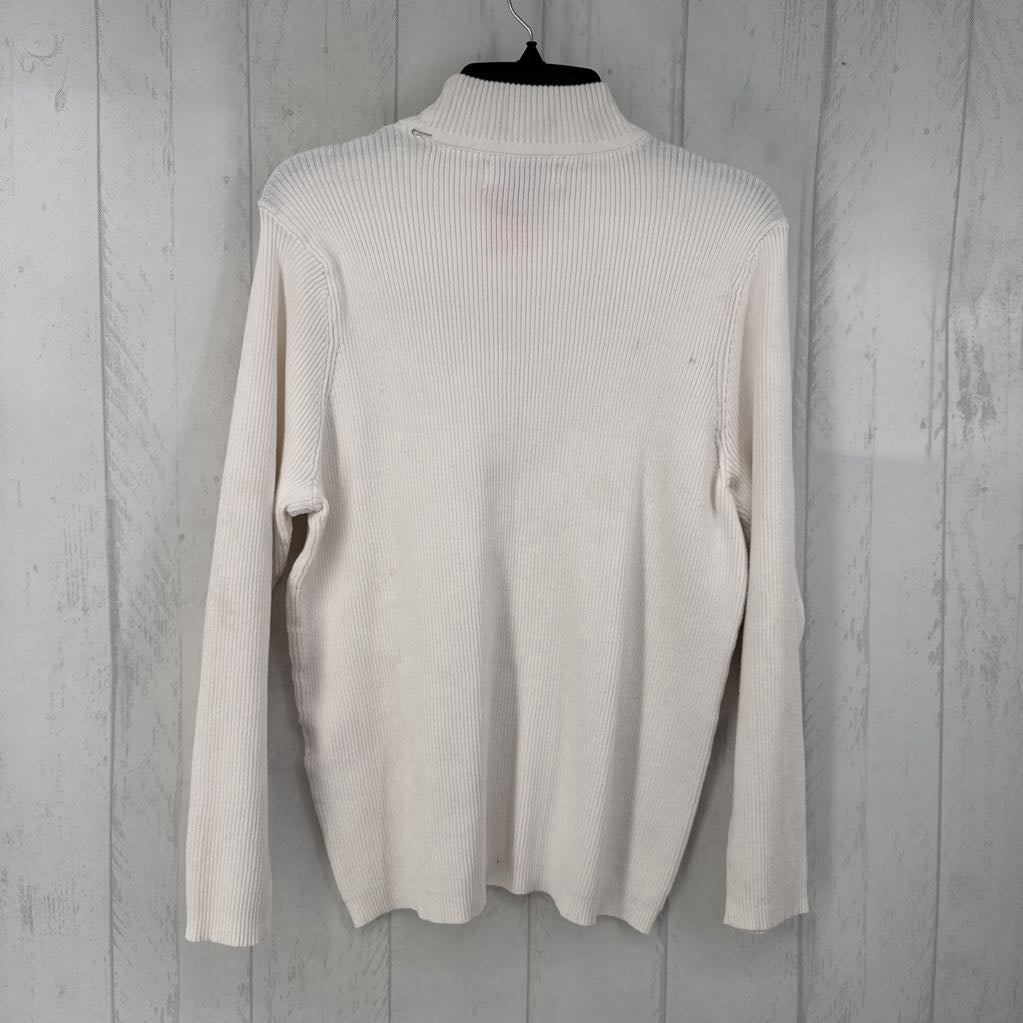 XXL ribbed l/s t-neck sweater