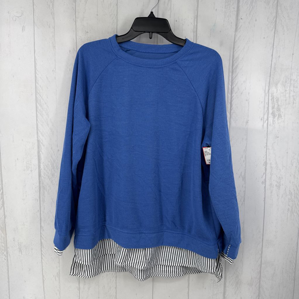 XL layered crewneck l/s top