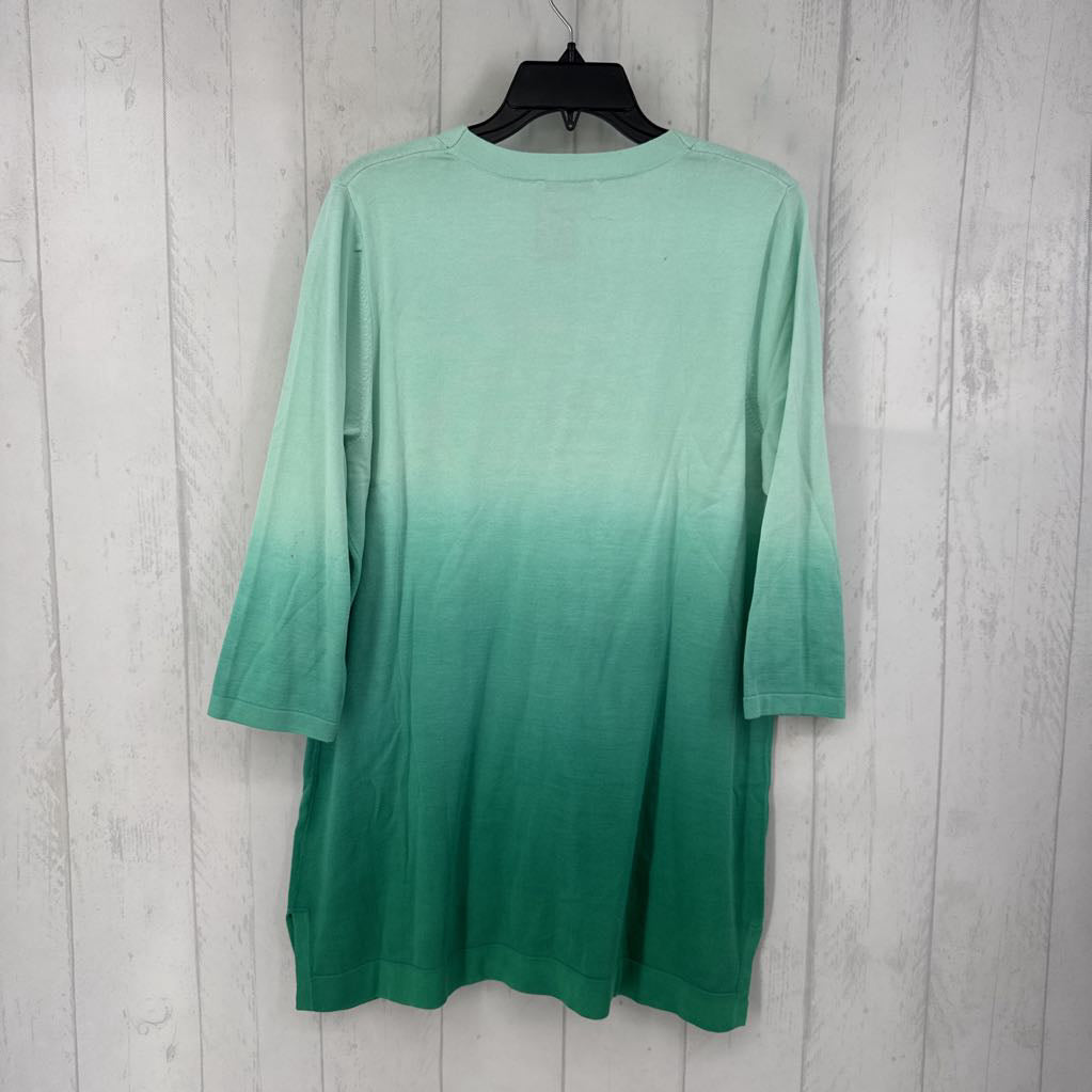 L ombre button down 3/4 slv cardi