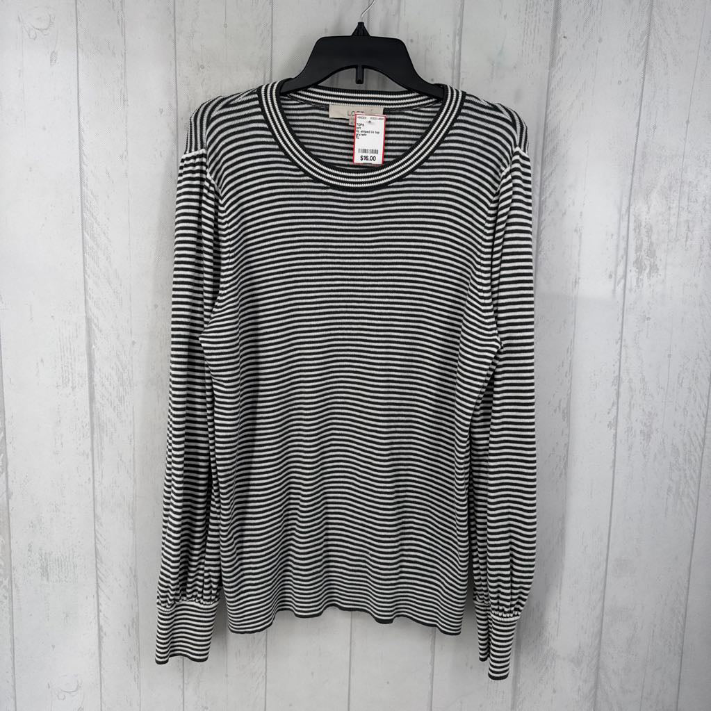 XL striped l/s top