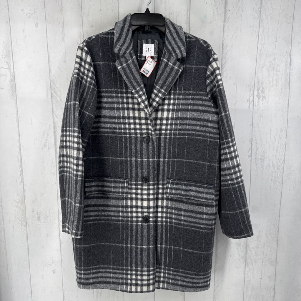 L plaid coat