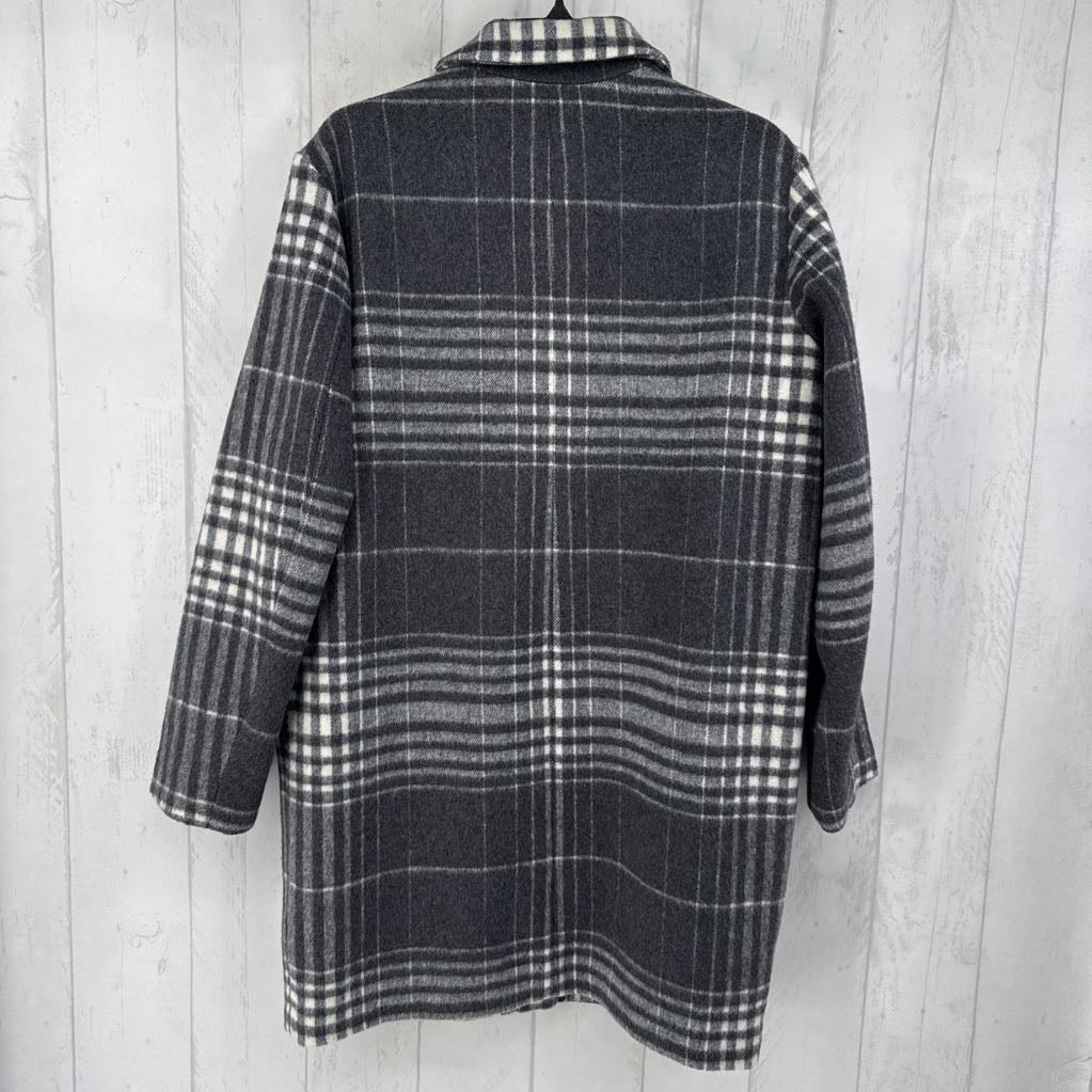 L plaid coat