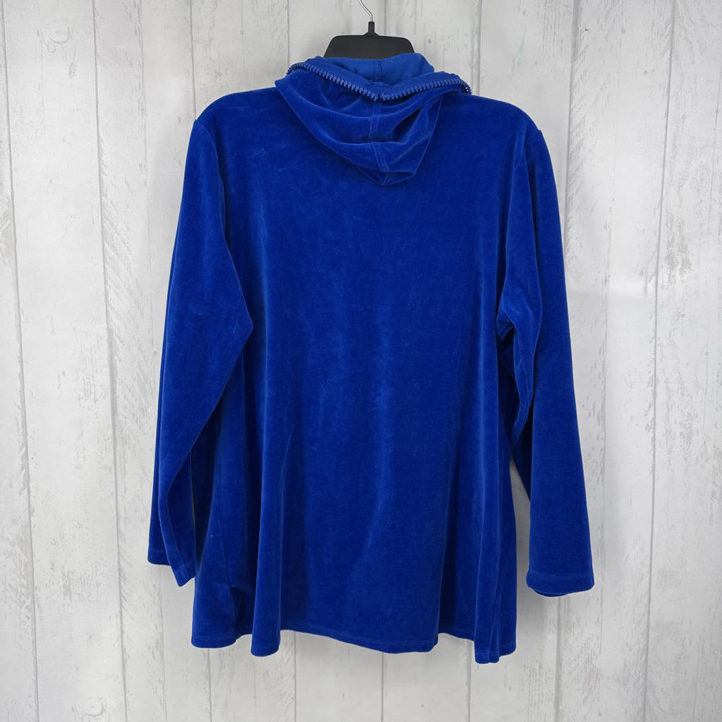L velour quarter zip pullover