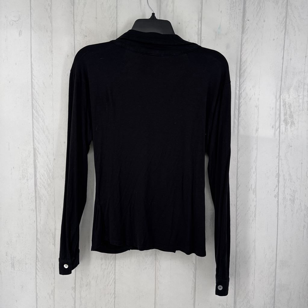 L ruched button down l/s top