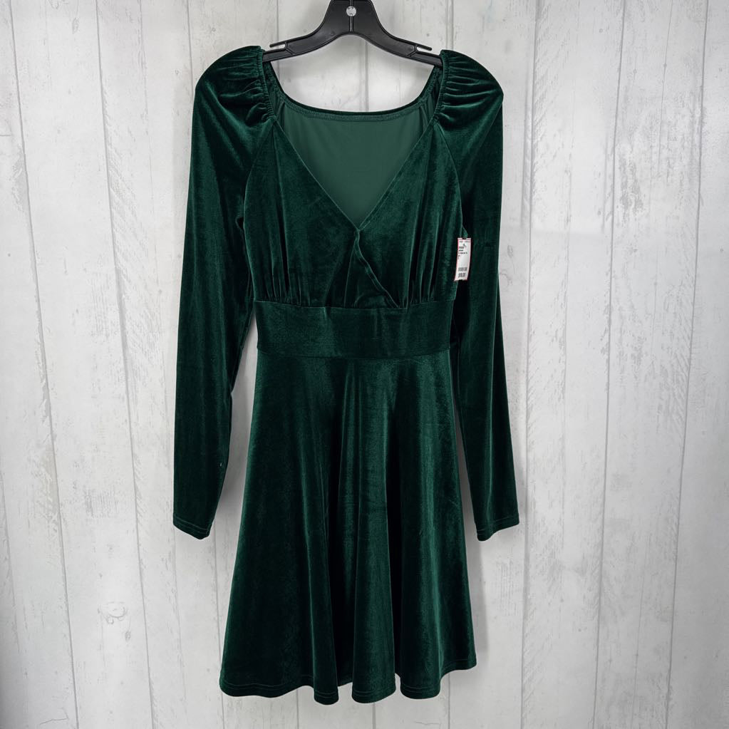 S crossover l/s velour dress