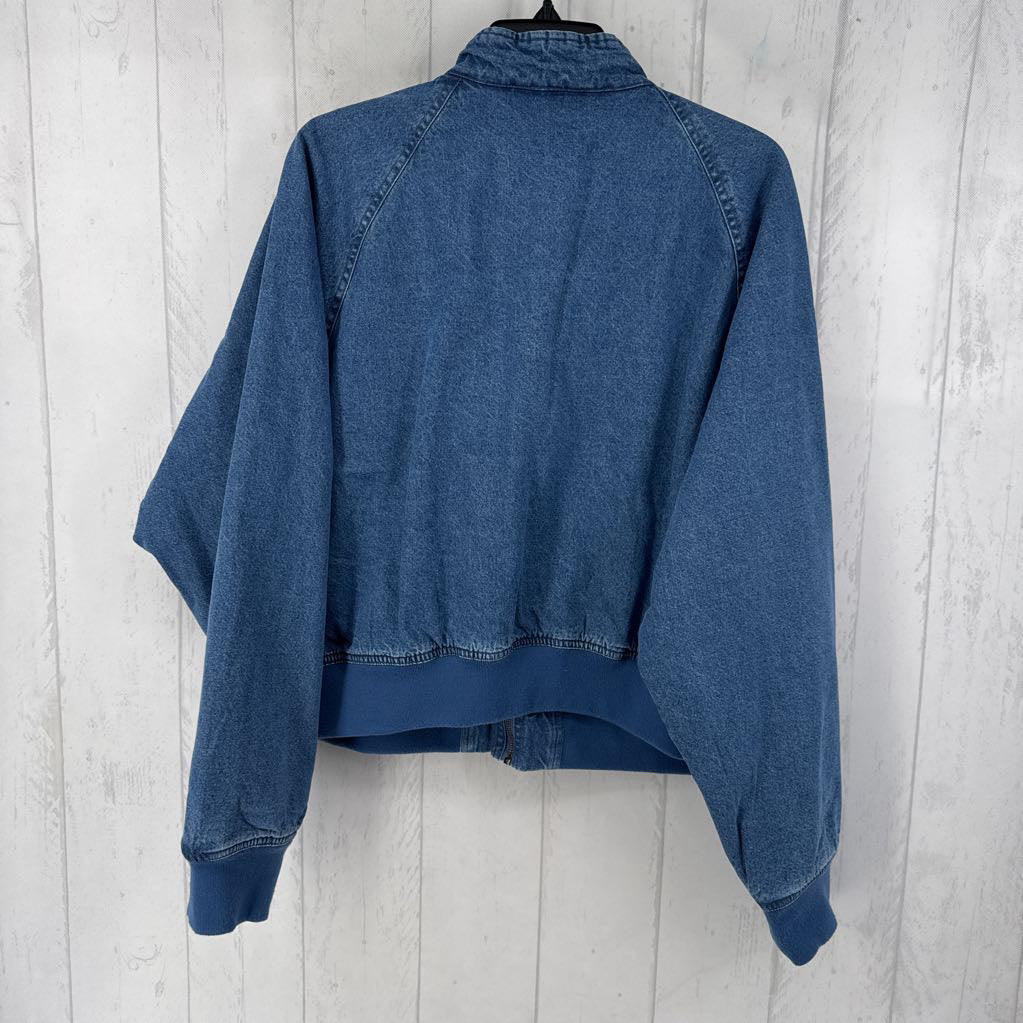 R69 XXL denim bomber jacket